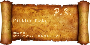 Pittler Kada névjegykártya